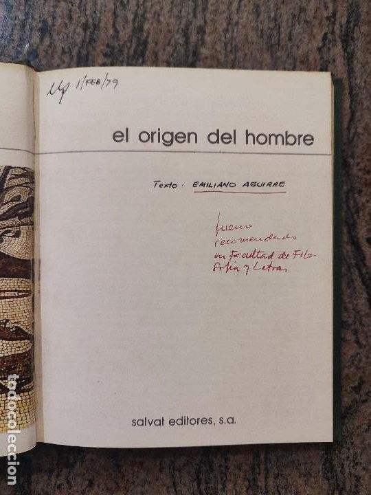 Libros de segunda mano: LIBRO EL ORIGEN DEL HOMBRE. SALVA 1975 - Foto 2