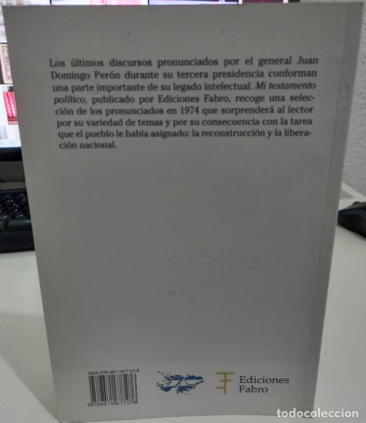 Libros de segunda mano: MI TESTAMENTO POL&Iacute;TICO - PER&Oacute;N, JUAN DOMINGO - Foto 2