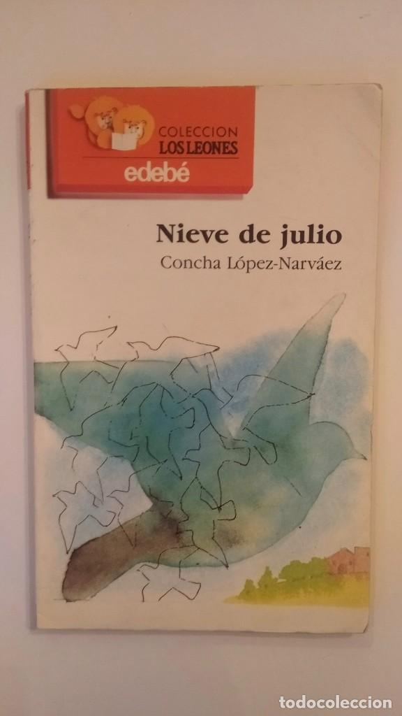 Libros de segunda mano: Nieve de Julio - Concha L&oacute;pez-Narv&aacute;ez - Ed. Edeb&eacute;, 1987 - Foto 1