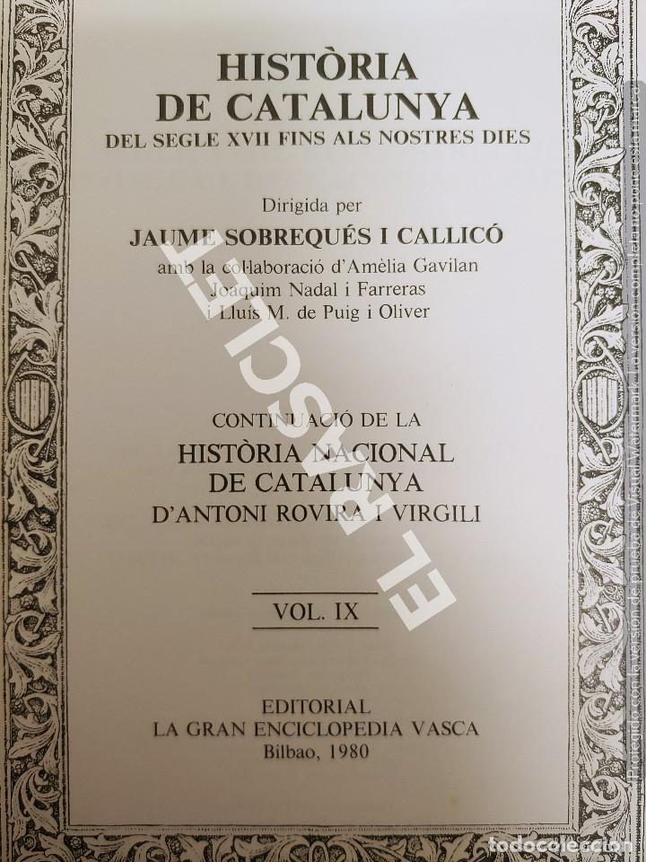 Libros de segunda mano: HIST&Ograve;RIA DE CATALUNYA (VOL.IX) (CATAL&Aacute;N). - Foto 3