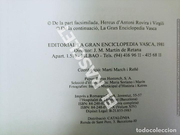 Libros de segunda mano: HIST&Ograve;RIA DE CATALUNYA (VOL. XIV) (CATAL&Aacute;N). - Foto 5