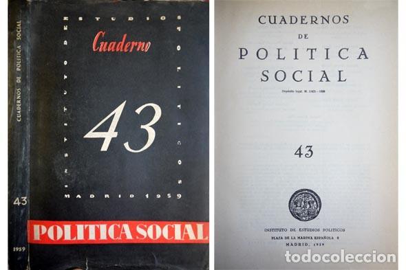 Second hand books: Cuadernos de Pol&iacute;tica Social. N&uacute;mero 43. Tercer Trimestre del A&ntilde;o 1959.