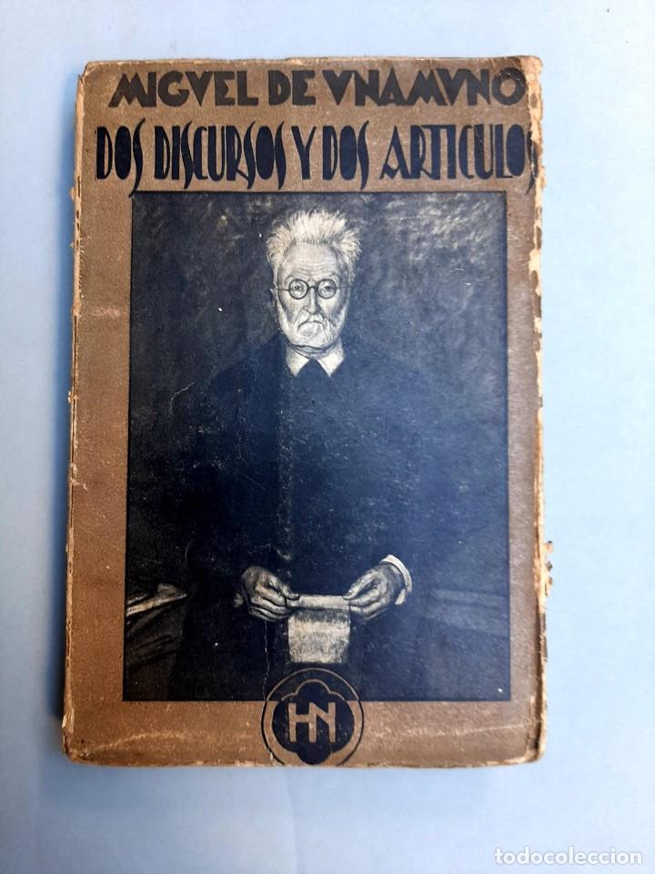 Libros de segunda mano: Miguel de Unamuno - Dos Discursos y Dos Art&iacute;culos - Madrid - Foto 2