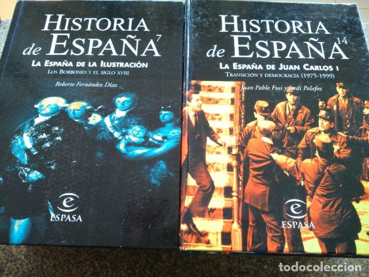 Libros de segunda mano: HISTORIA DE ESPA&Ntilde;A -- 14 TOMOS COMPLETA -- ESPASA 1999 -- - Foto 2