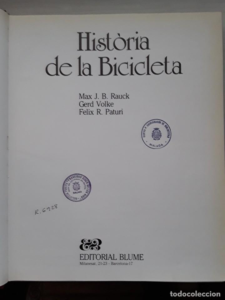 Libros de segunda mano: Historia de la bicicleta. Max Rauck y otros. Editorial Blume. - Foto 1