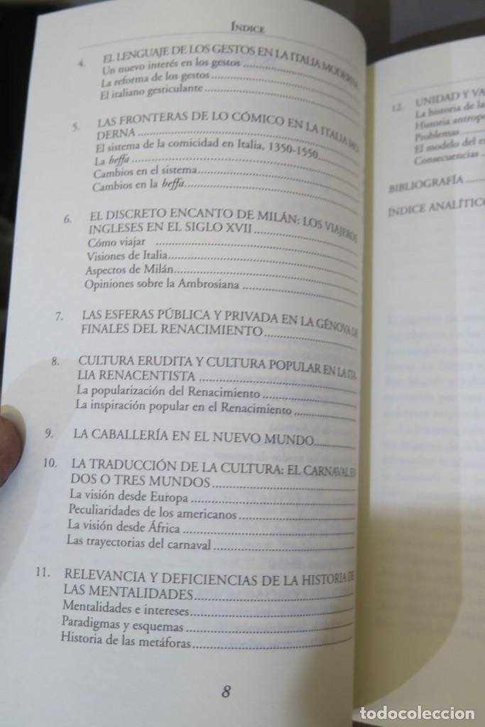 Libros de segunda mano: FORMAS DE HISTORIA CULTURAL. BURKE - Foto 3