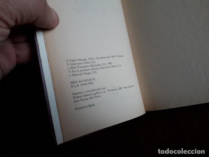 Libros de segunda mano: libro usado, ediciones Orbis a&ntilde;o 1982, Residencia en la tierra, Pablo Neruda. - Foto 2