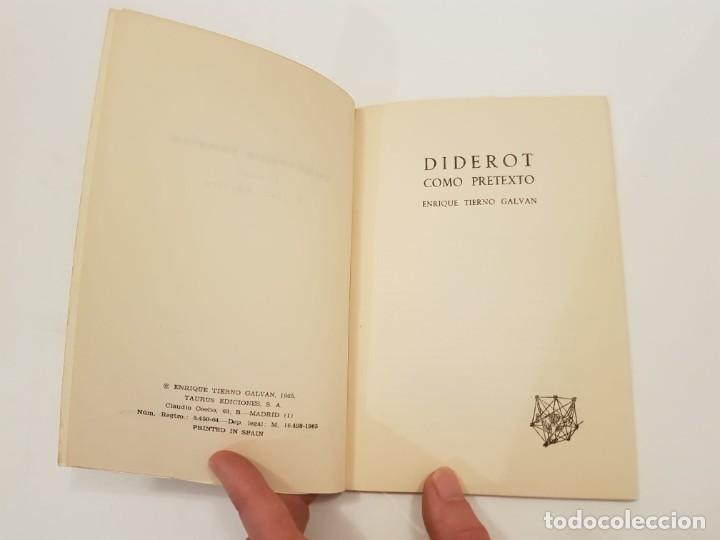 Libros de segunda mano: Diderot como pretexto.- E. Tierno Galv&aacute;n.- Taurus Ediciones, 1965. - Foto 4