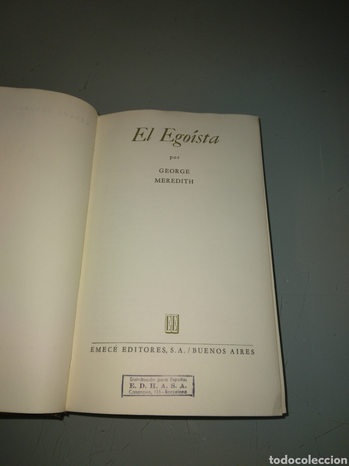 Libros de segunda mano: George Meredith, El.egoista,Emece - Foto 2