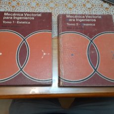 Libros de segunda mano: 2 LIBROS DE MECÁNICA VECTORIAL PARA INGENIERÍA INGENIEROS ESTÁTICA DINÁMICA BEER Y JOHNSTON