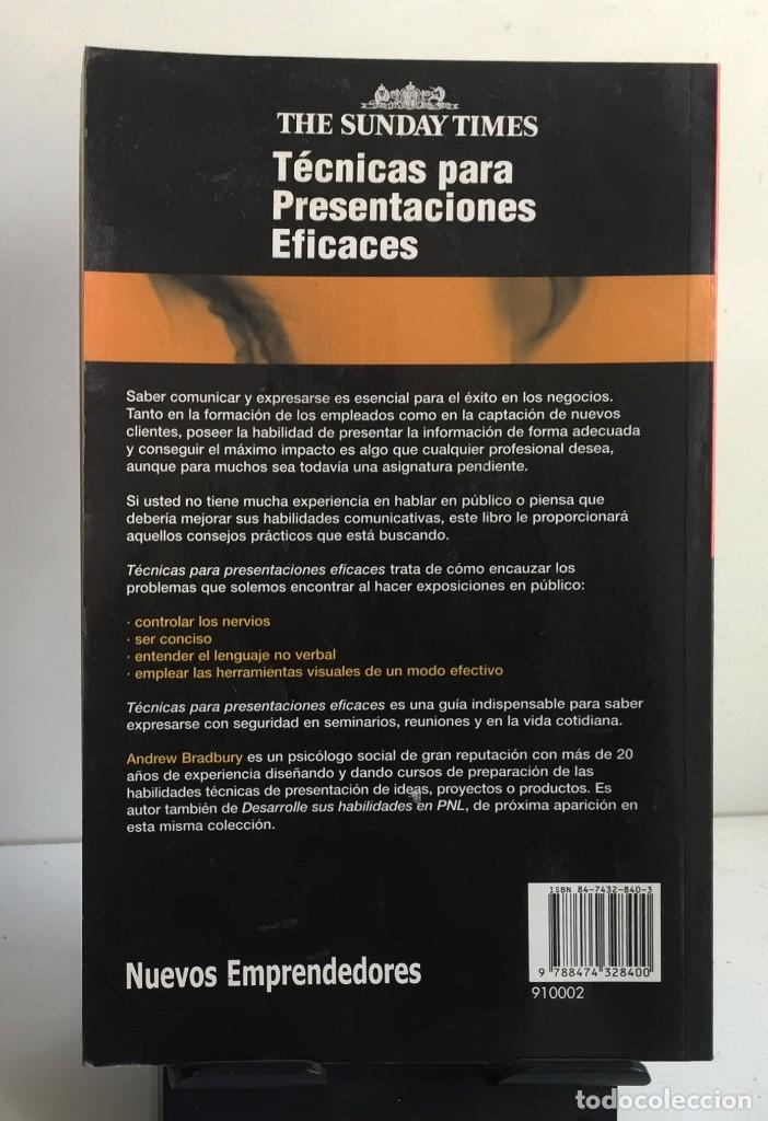 Libros de segunda mano: T&Eacute;CNICAS PARA PRESENTACIONES EFICACES. Andrew Bradbury - Foto 2