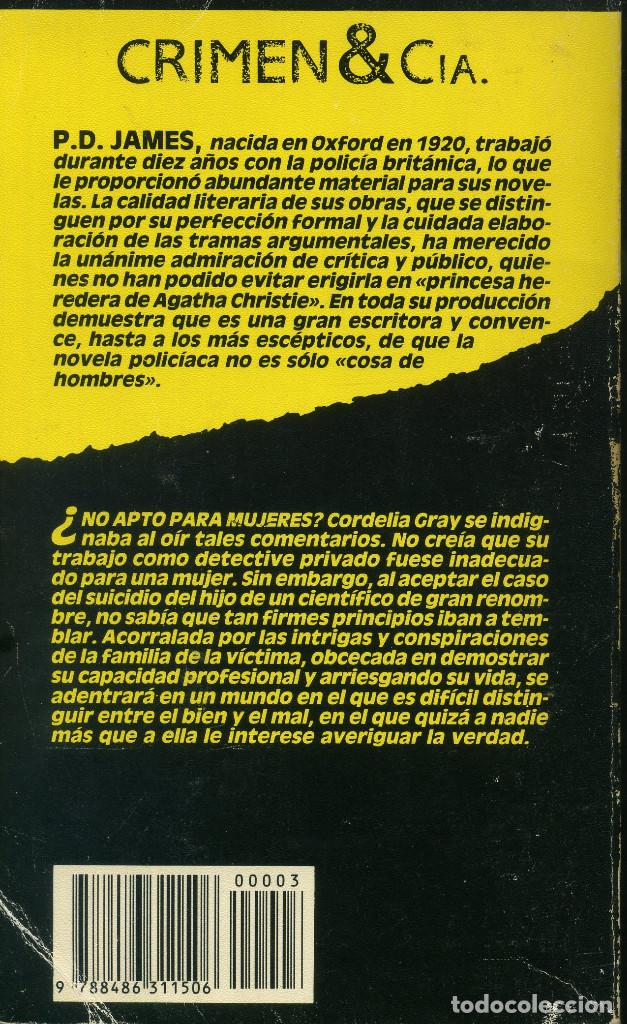Libros de segunda mano: NO APTO PARA MUJERES - P.D. JAMES - Foto 2