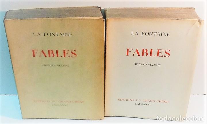 Libros de segunda mano: FABLES MISES EN VERS PAR JEAN DE LA FONTAINE ... 1944 2 TOMOS - Foto 1