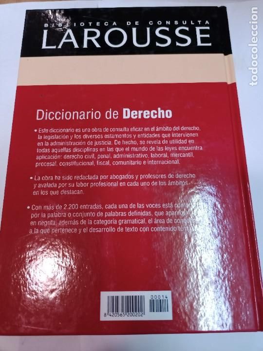 Libros de segunda mano: Biblioteca Labrousse. Diccionario de Derecho SA8684 - Foto 2