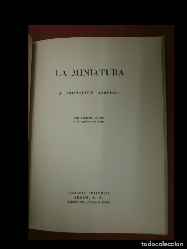 Libros de segunda mano: La miniatura. Jes&uacute;s Domingo Bordona - Foto 4