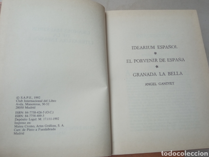 Libros de segunda mano: IDEARIUM ESPA&Ntilde;OL a&ntilde;o 1992 - Foto 2