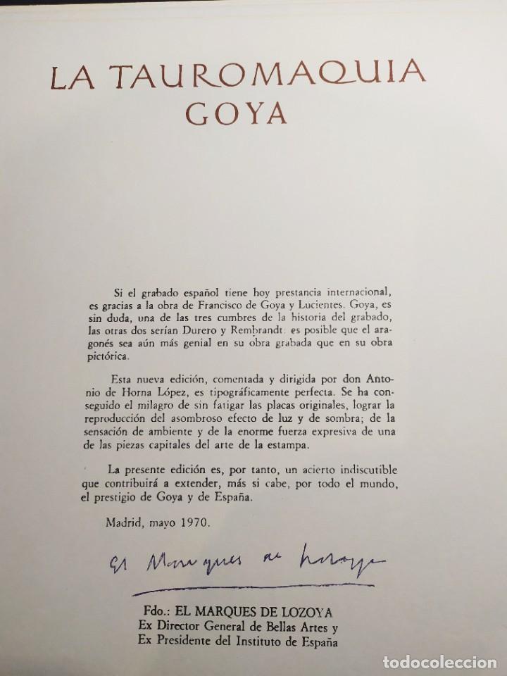 Libros de segunda mano: LIBRO LA TAUROMAQUIA DE GOYA 1978 - Foto 5