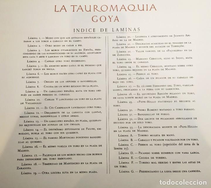 Libros de segunda mano: LIBRO LA TAUROMAQUIA DE GOYA 1978 - Foto 6