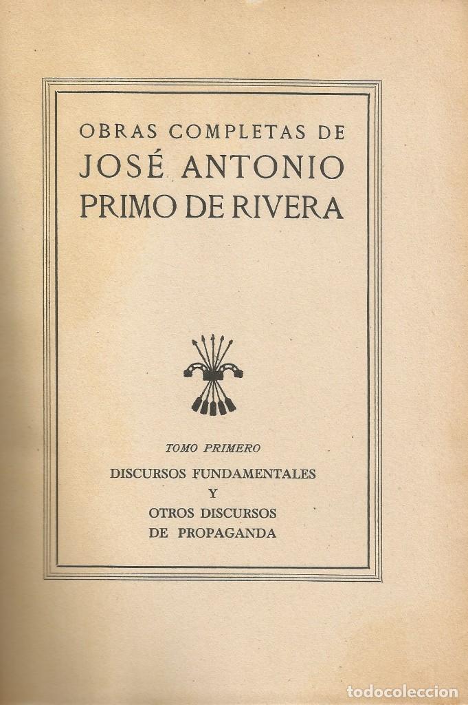 Libros de segunda mano: DISCURSOS-JOS&Eacute; ANTONIO PRIMO DE RIVERA - Foto 1