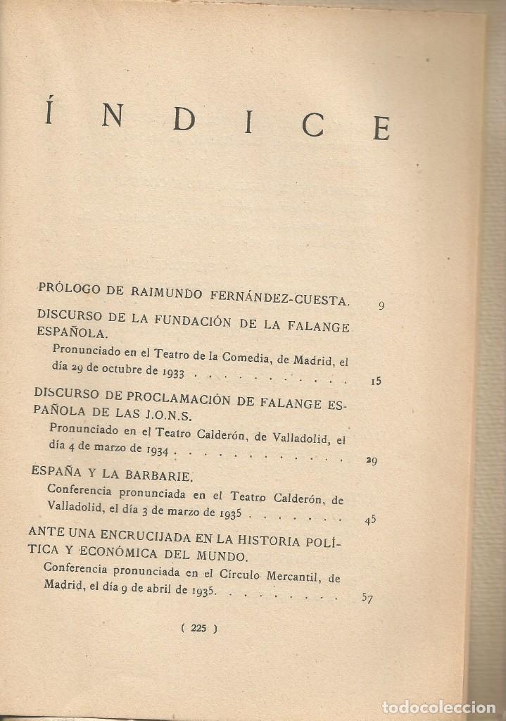 Libros de segunda mano: DISCURSOS-JOS&Eacute; ANTONIO PRIMO DE RIVERA - Foto 5