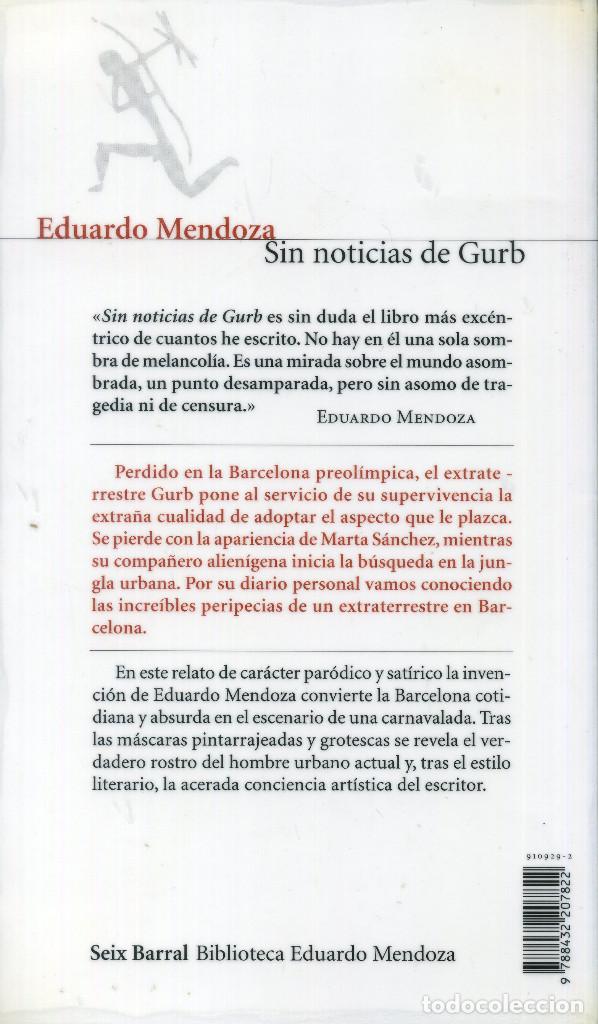 Libros de segunda mano: SIN NOTICIAS DE GURB - EDUARDO DE MENDOZA - Foto 2