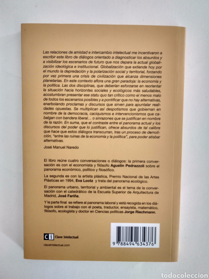 Libros de segunda mano: Di&aacute;logo sobre el Oikos/ Jos&eacute; Manuel Naredo - Foto 3