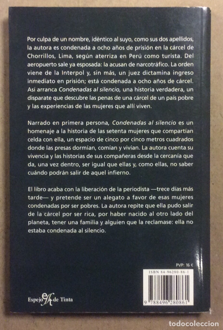 Libros de segunda mano: CONDENADAS AL SILENCIO. LULA G&Oacute;MEZ. ESPEJO DE TINTA 2006. - Foto 5
