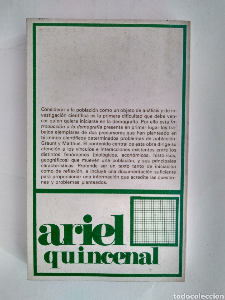 Libros de segunda mano: INTRODUCCI&Oacute;N A LA DEMOGRAF&Iacute;A / Roland Pressat - Foto 3