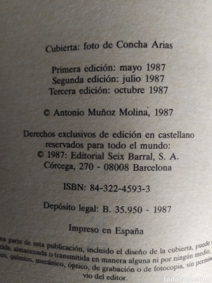 Libros de segunda mano: Antonio Mu&ntilde;oz Molina. El invierno en Lisboa - Foto 2