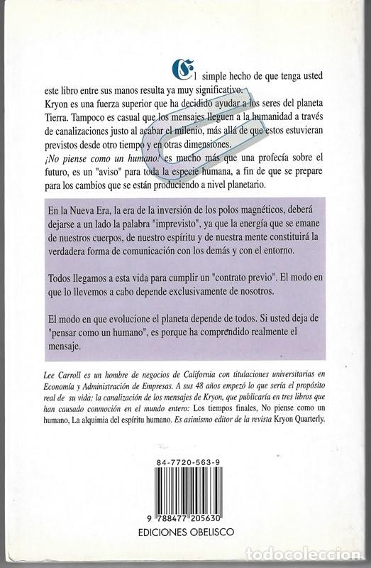 Libros de segunda mano: KRYON &iexcl;NO PIENSE COMO UN HUMANO! - Foto 2
