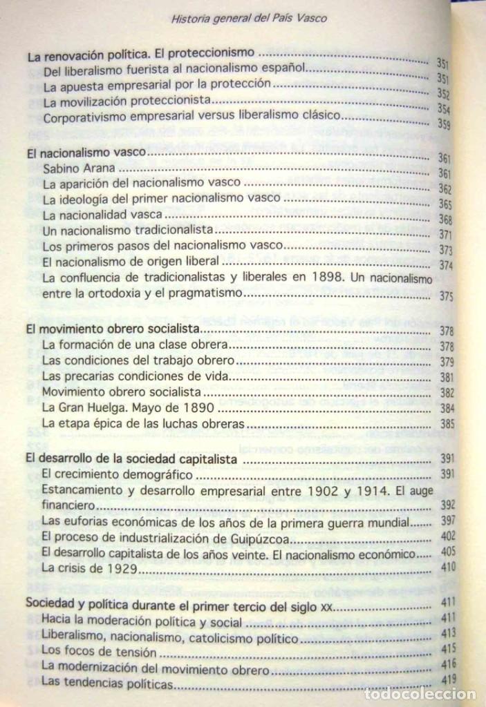 Libros de segunda mano: HISTORIA GENERAL DEL PAIS VASCO, MANUEL MONTERO-Editorial Txertoa. - Foto 7