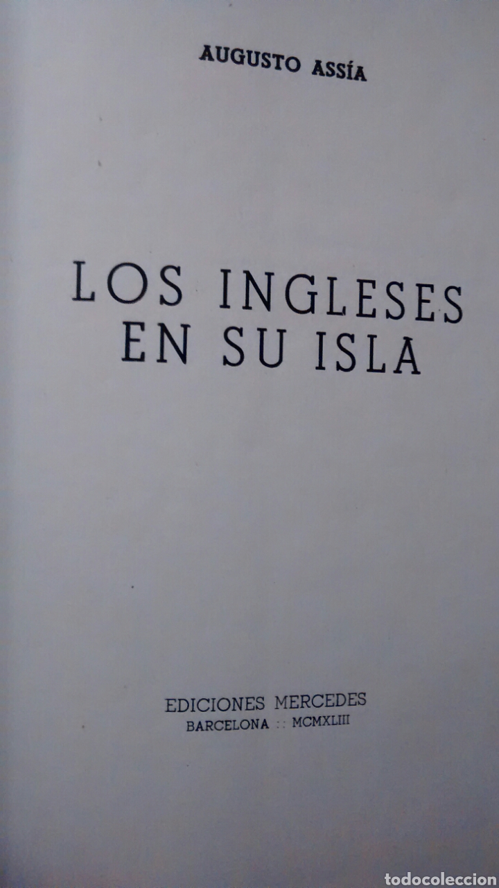 Libros de segunda mano: LOS INGLESES EN SU ISLA DE AUGUSTO ASSIA (EDICIONES MERCEDES) - Foto 3