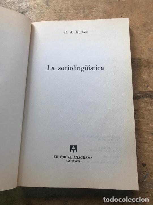 Libros de segunda mano: R.A. HUDSON. LA SOCIOLING&Uuml;&Iacute;STICA. - Foto 2