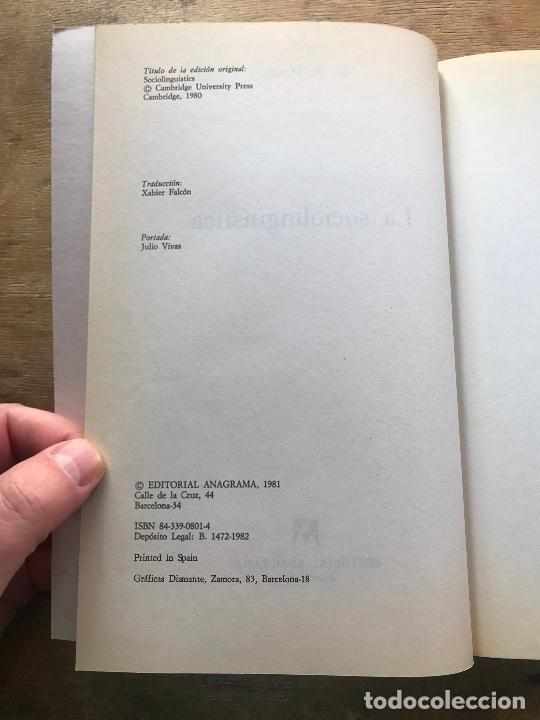 Libros de segunda mano: R.A. HUDSON. LA SOCIOLING&Uuml;&Iacute;STICA. - Foto 3