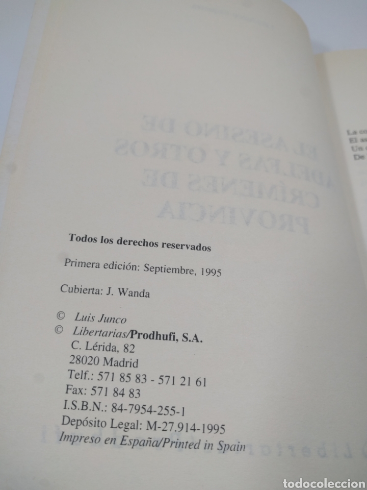 Libros de segunda mano: El asesino de adelfas. Libertarias/ prodhufi. - Foto 6