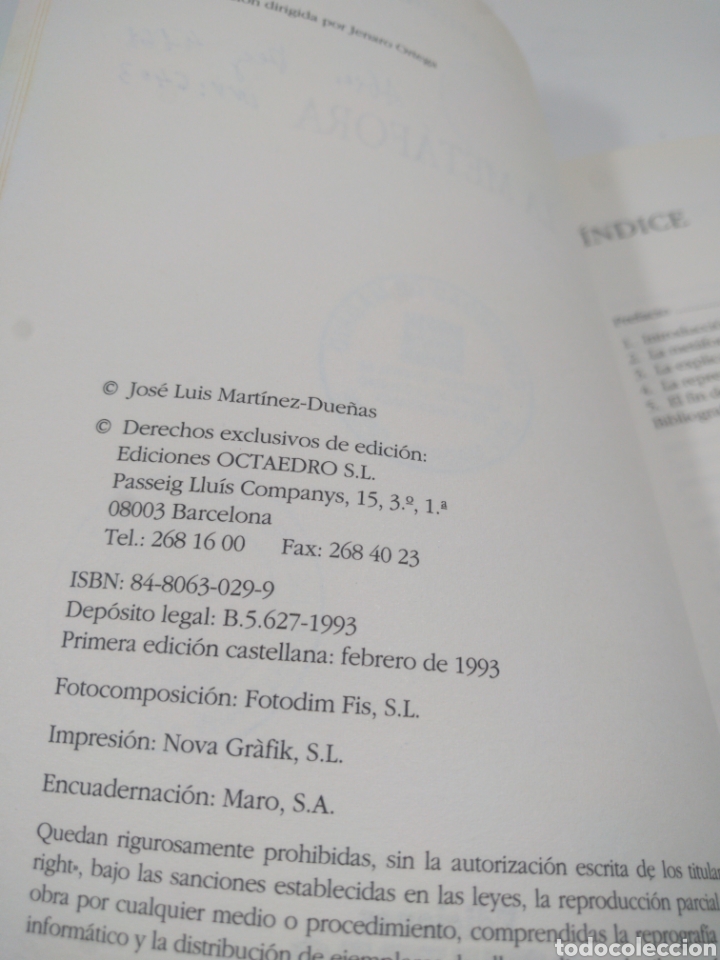 Libros de segunda mano: La met&aacute;fora. Jos&eacute; Luis Mart&iacute;nez Due&ntilde;as. Octaedro. - Foto 7