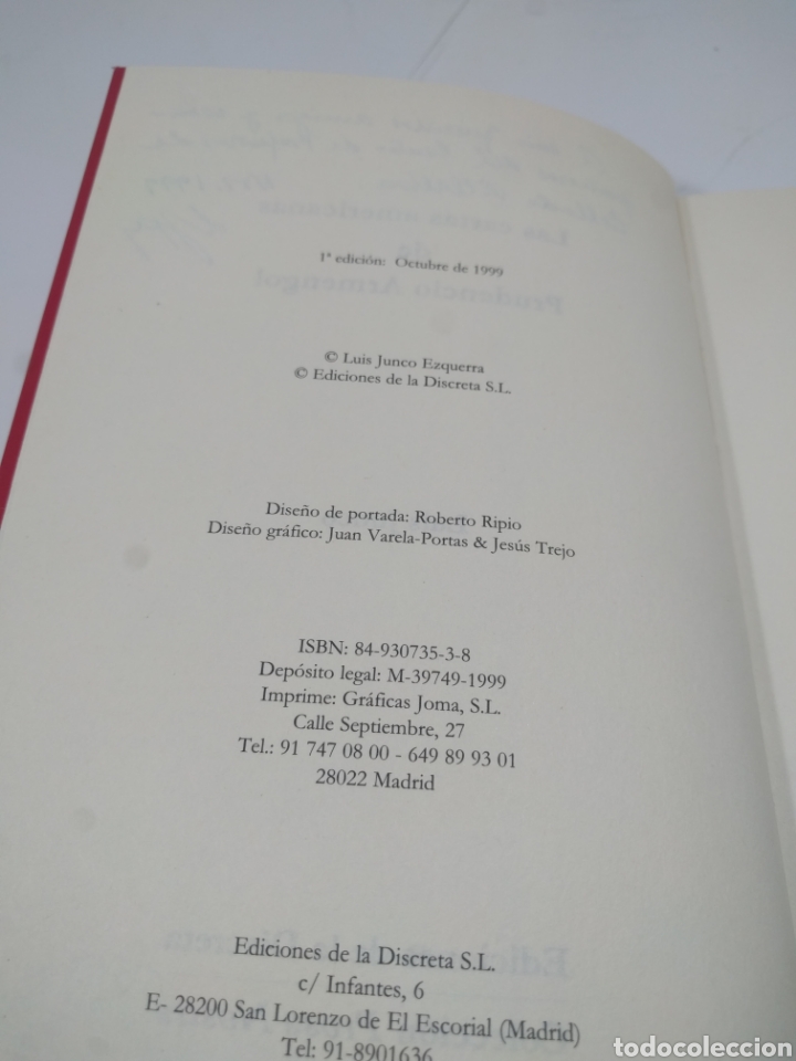 Libros de segunda mano: Las cartas americanas. De prudencio Armengol. Luis Junco. Ediciones de la discreta. - Foto 5