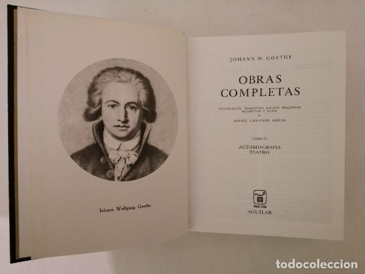 Libros de segunda mano: Goethe Obras completas tomo 3&ordm; Aguilar - Foto 3