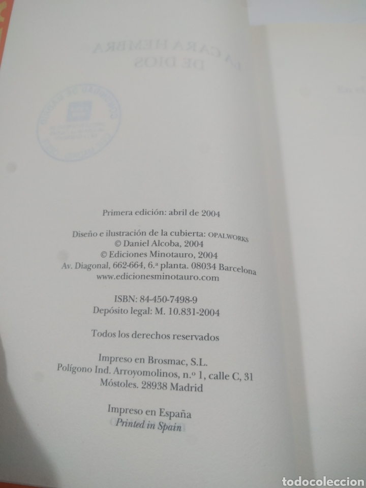 Libros de segunda mano: La cara hembra de Dios. Minotauro. Daniel Alcoba. - Foto 4