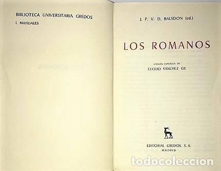 Libros de segunda mano: LOS ROMANOS. VERSION ESPA&Ntilde;OLA DE CECILIO SANCHEZ GIL ... 1966 - Foto 2