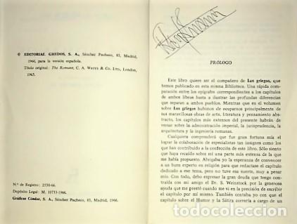 Libros de segunda mano: LOS ROMANOS. VERSION ESPA&Ntilde;OLA DE CECILIO SANCHEZ GIL ... 1966 - Foto 3