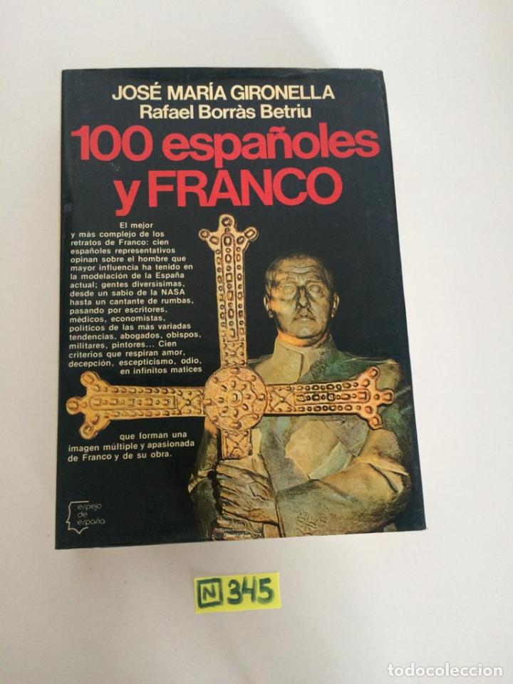 Libros de segunda mano: 100 espa&ntilde;oles y Franco - Foto 1