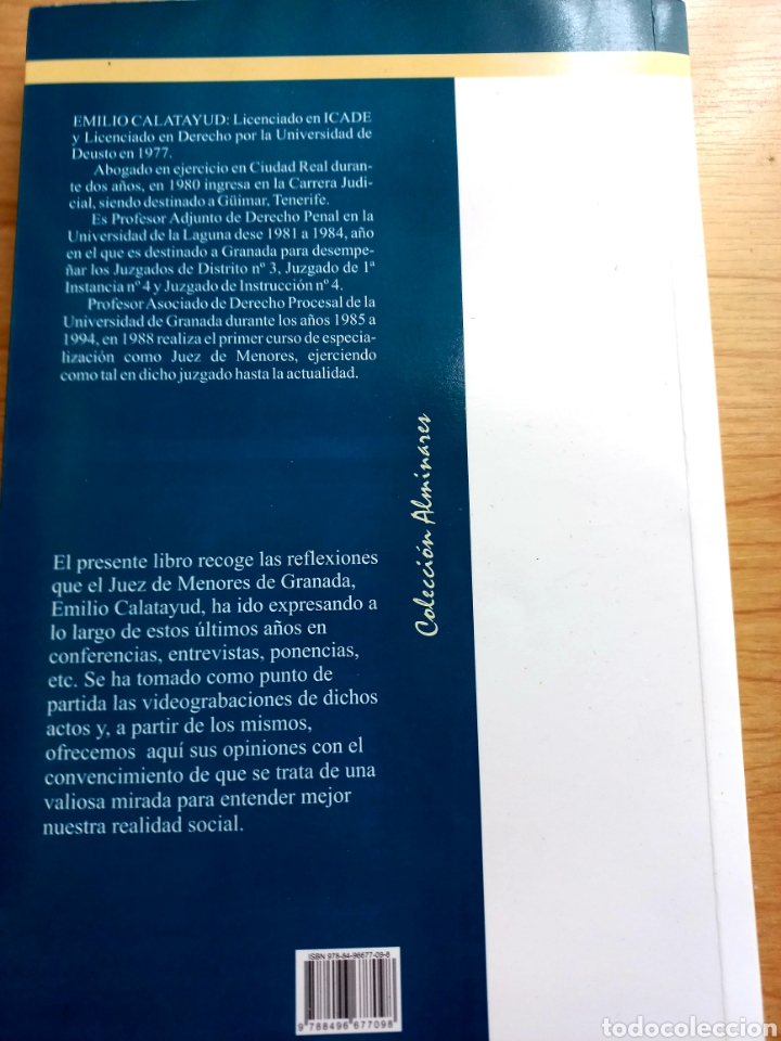 Libros de segunda mano: EMILIO CALATAYUD. REFLEXIONES DE UN JUEZ DE MENORES - Foto 2