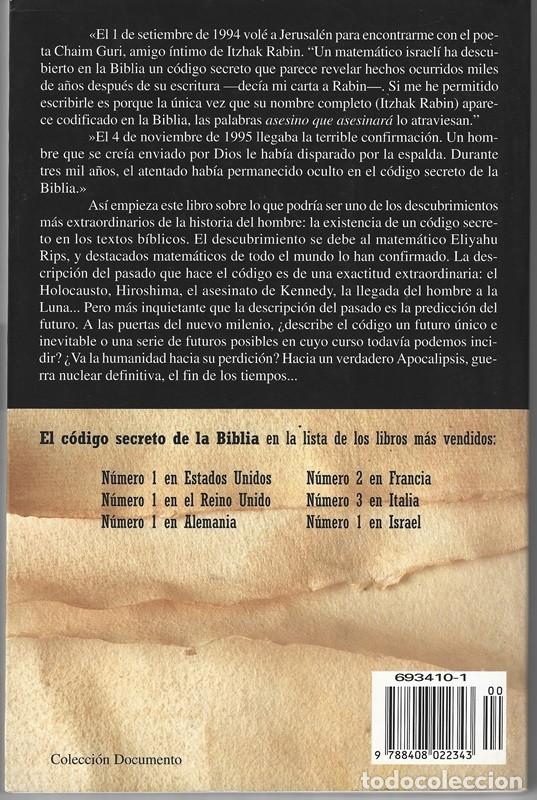 Libros de segunda mano: EL C&Oacute;DIGO SECRETO DE LA BIBLIA MICHAEL DROSNIN - Foto 2