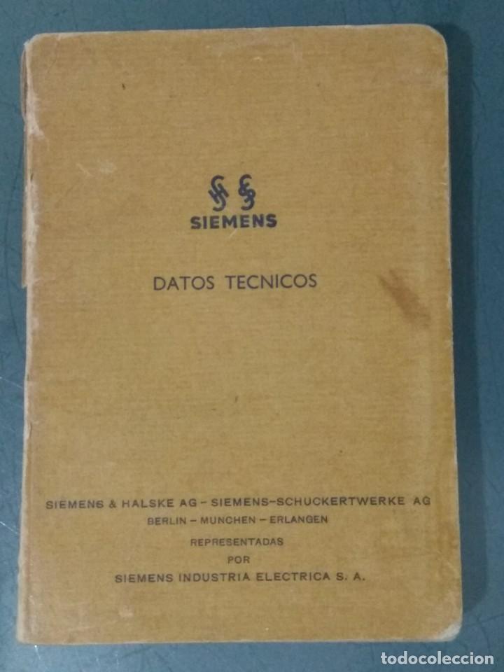 Libros de segunda mano: SIEMENS. LIBRITO &rdquo;DATOS T&Eacute;CNICOS&rdquo; - Foto 1