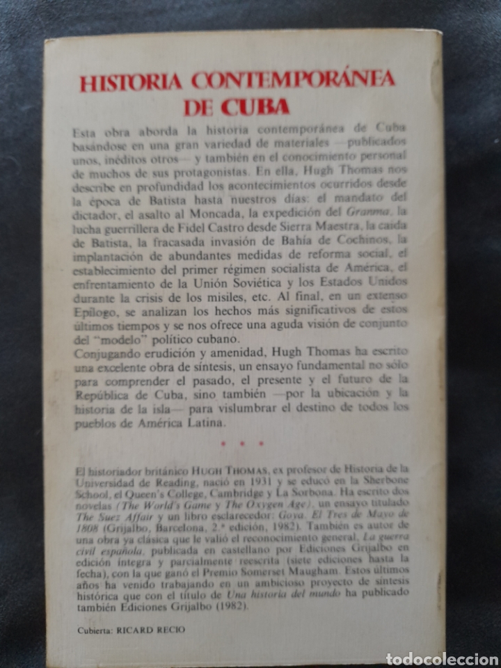 Libros de segunda mano: Historia contempor&aacute;nea de Cuba. Hugh Thomas - Foto 2