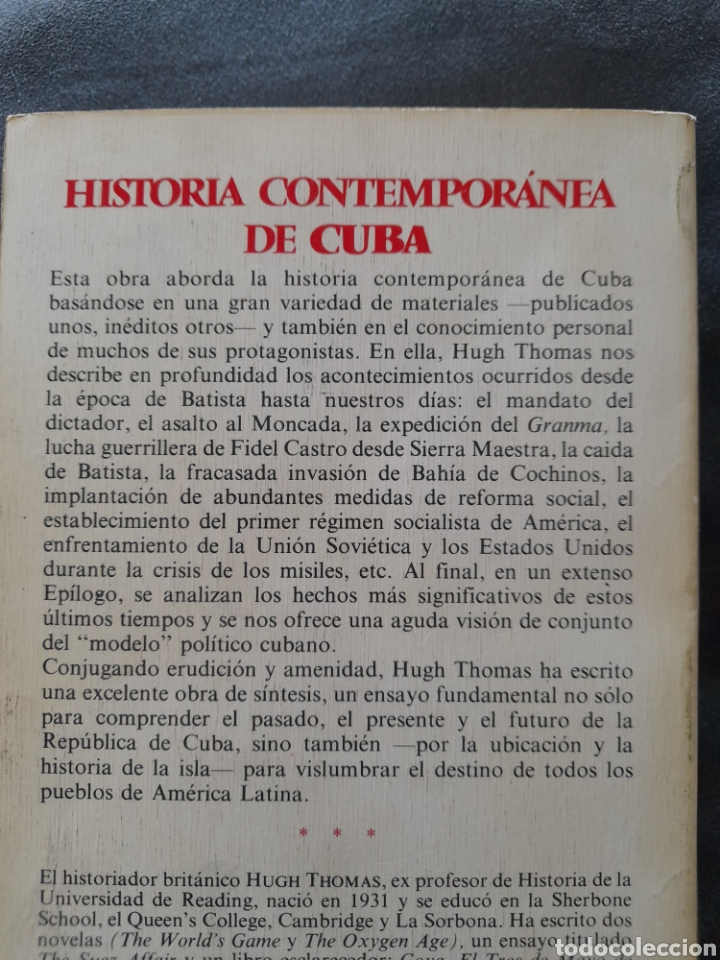 Libros de segunda mano: Historia contempor&aacute;nea de Cuba. Hugh Thomas - Foto 3