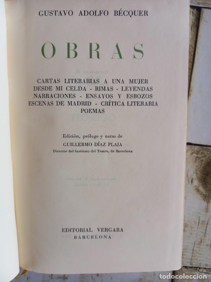 Libros de segunda mano: OBRAS - GUSTAVO ADOLFO B&Eacute;CQUER - ED. VERGARA - 1962 - Foto 5