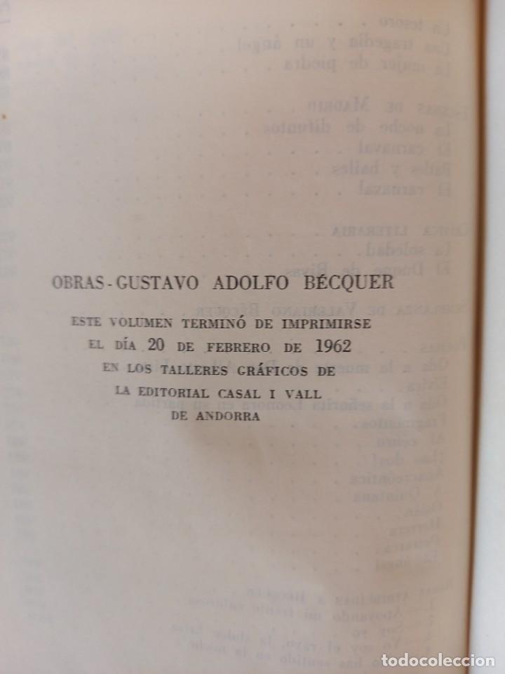 Libros de segunda mano: OBRAS - GUSTAVO ADOLFO B&Eacute;CQUER - ED. VERGARA - 1962 - Foto 7