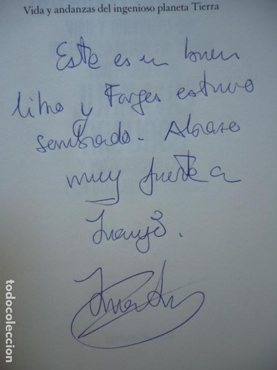 Libros de segunda mano: Elemental, queridos humanos. Arsuaga & Forges. Temas de Hoy, 2010. Dedicado. - Foto 7